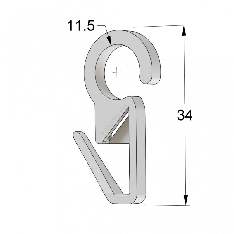 CURTAIN RAIL RING CLIP D.35 D.28 D.23 / WHITE